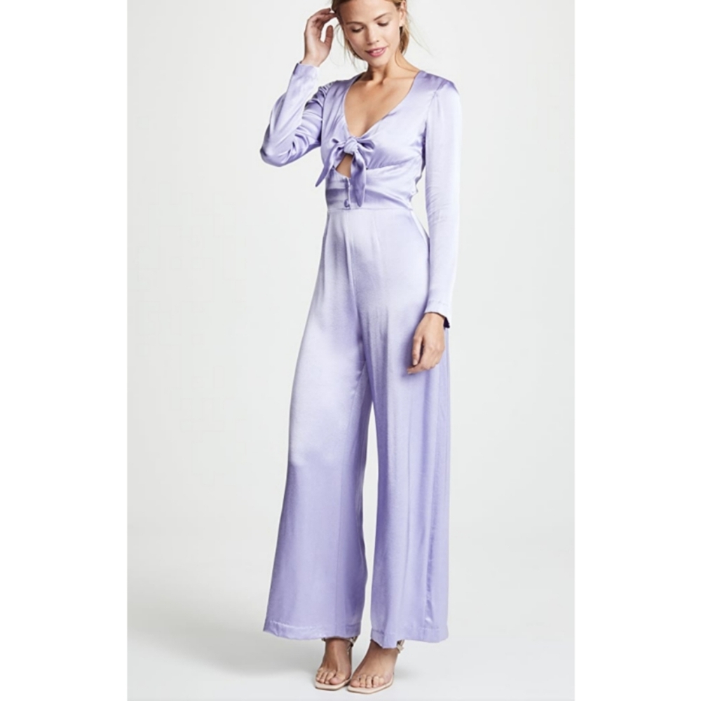 STAUD Mel Jumpsuit size 6 lilac stone